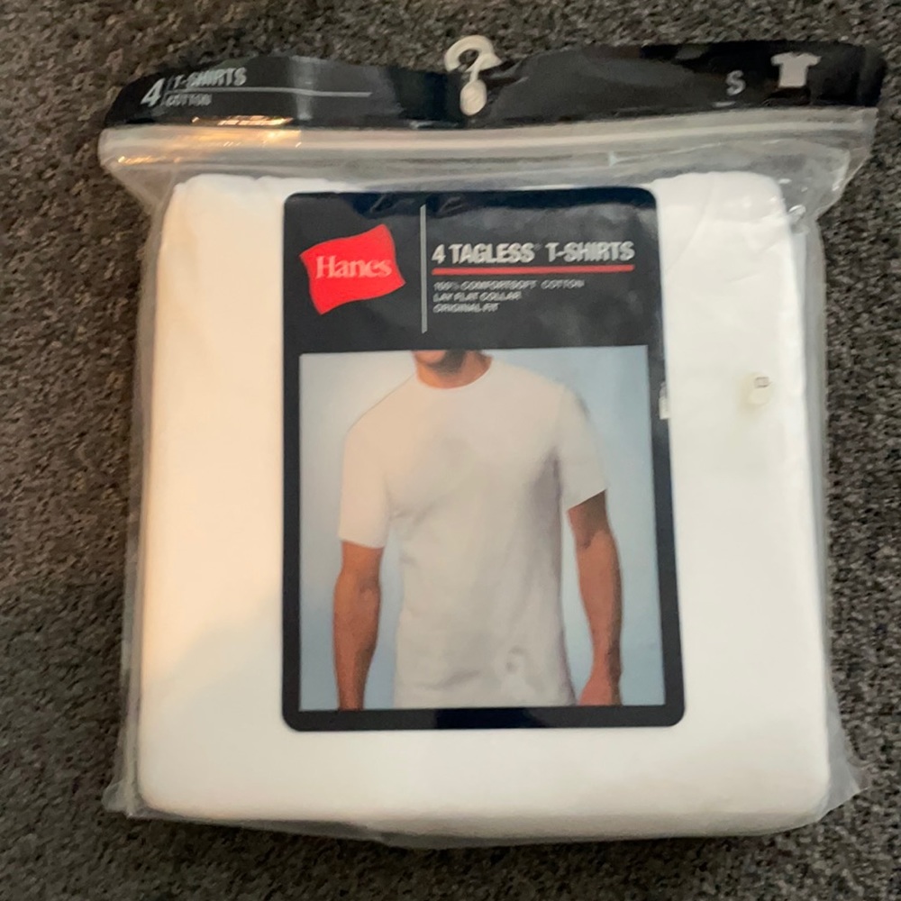 COPY - New, Never Worn Men’s Hanes Tagless Undershirts. Size Small